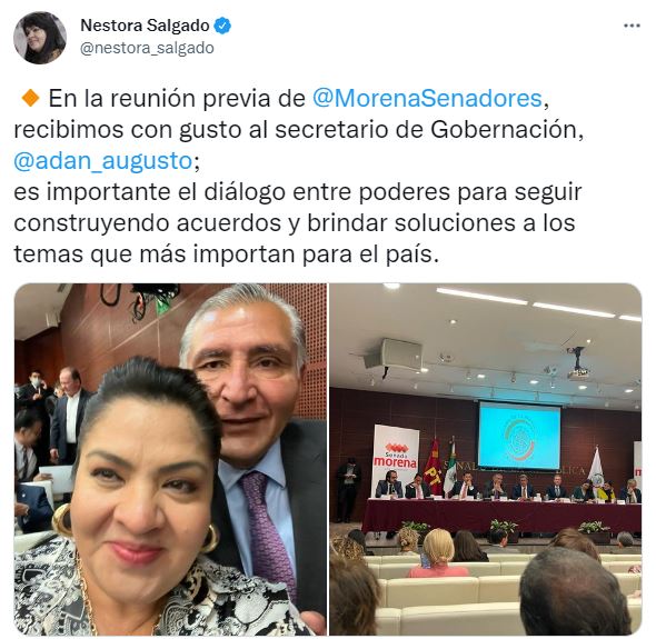 Senadores de Morena destacan diálogo con Adán Augusto