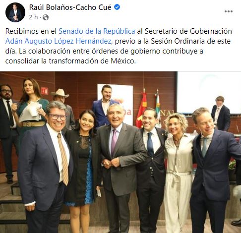 Senadores de Morena destacan diálogo con Adán Augusto